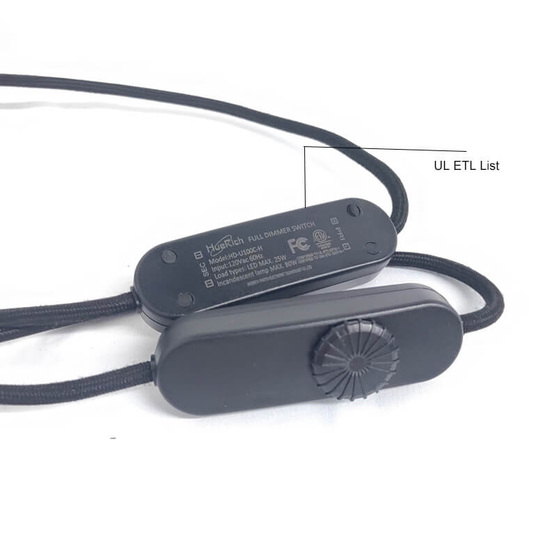 dimmer lamp holder black