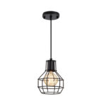 lampe à suspension cage en métal