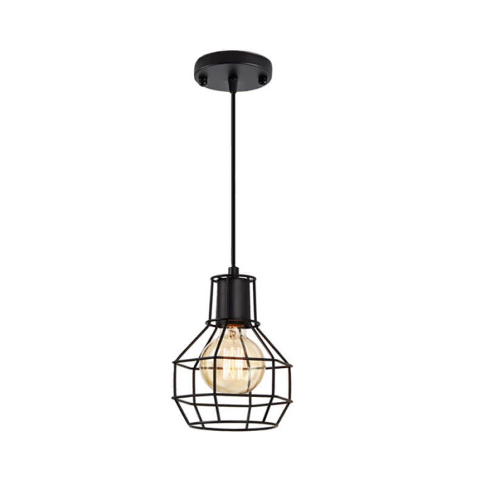 metal cage pendant lamp