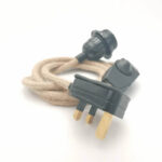 black uk plug lamp holder