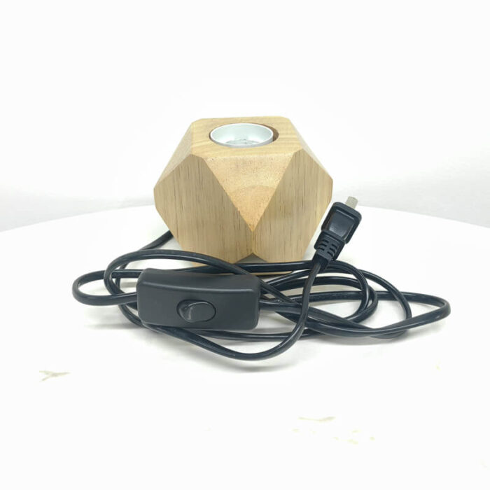 wood stand with plug