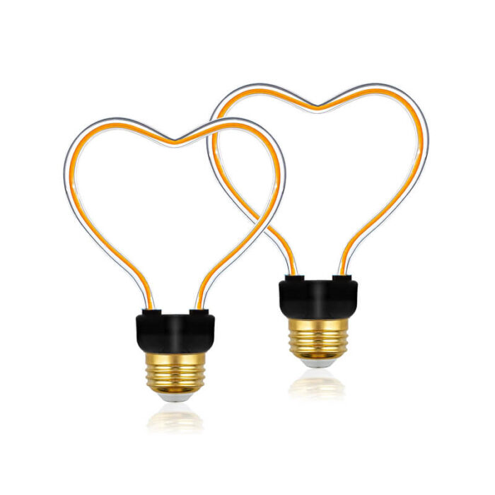 heart shape light bulb