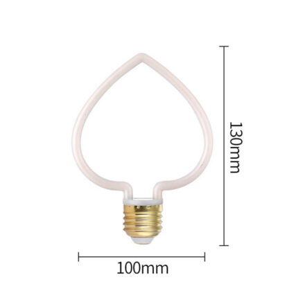 milky heart shaped bulb