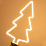 pine shaped lamp light on