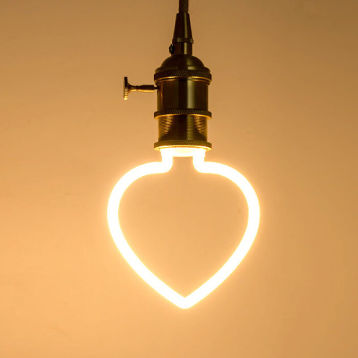 warm white heart shaped led bulb