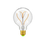 g125 heart shape clear bulb