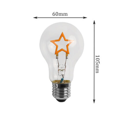 star shaped A60 light bulb