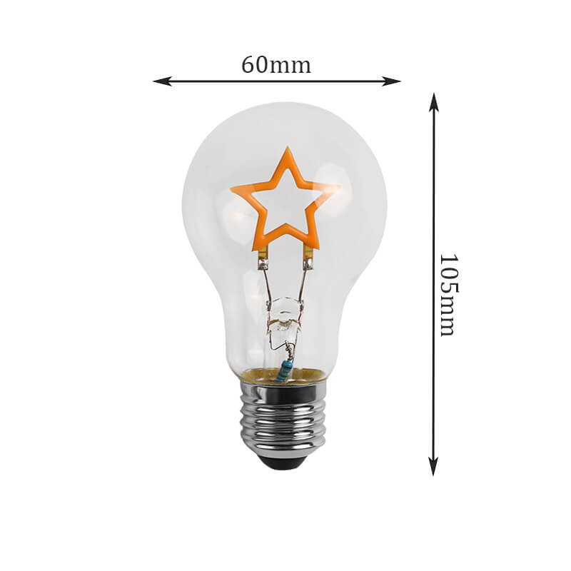 star shaped A60 light bulb