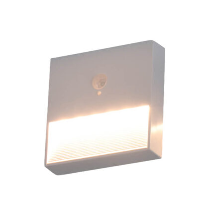 square night light white