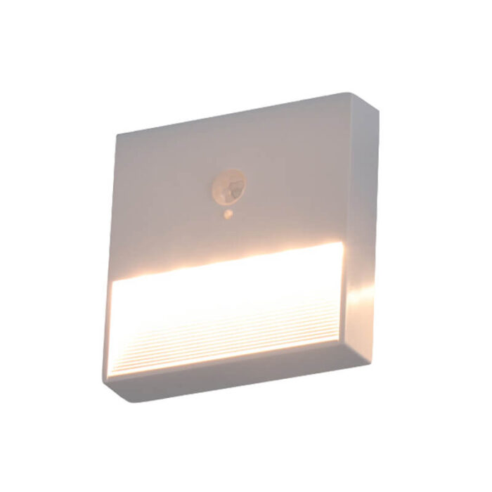square night light white