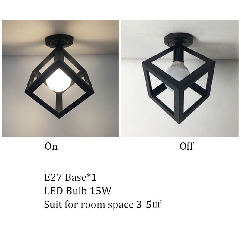 black metal ceiling light