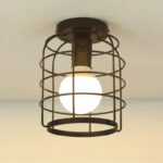 metal cage ceiling light