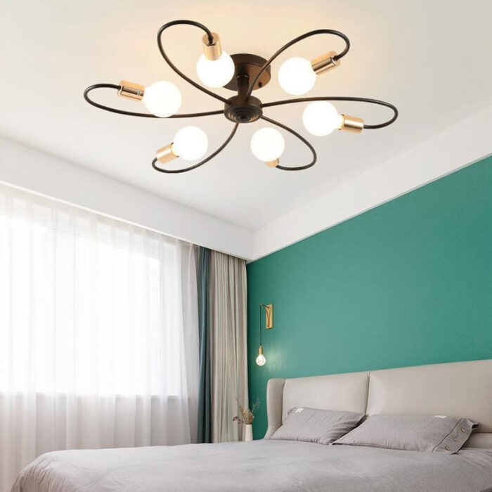 black chandelier light