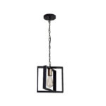 black metal chandelier