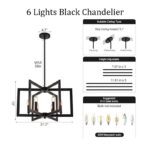black modern chandelier