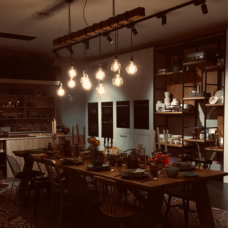 edison light chandelier