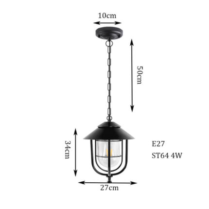 black matel pendant light