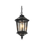 black outdoor chandelier