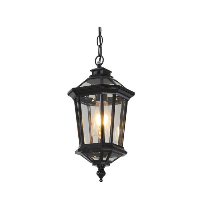 black outdoor chandelier