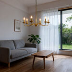 brass chandelier