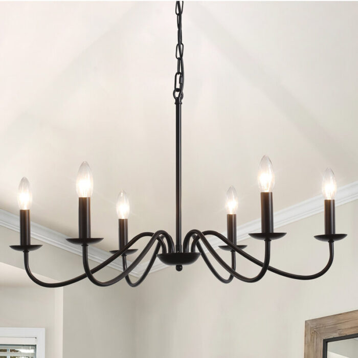 modern black chandelier