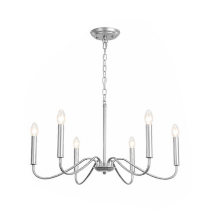 modern silver chandelier
