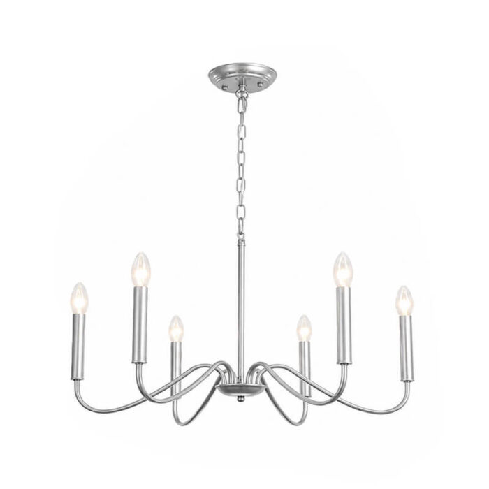 modern silver chandelier