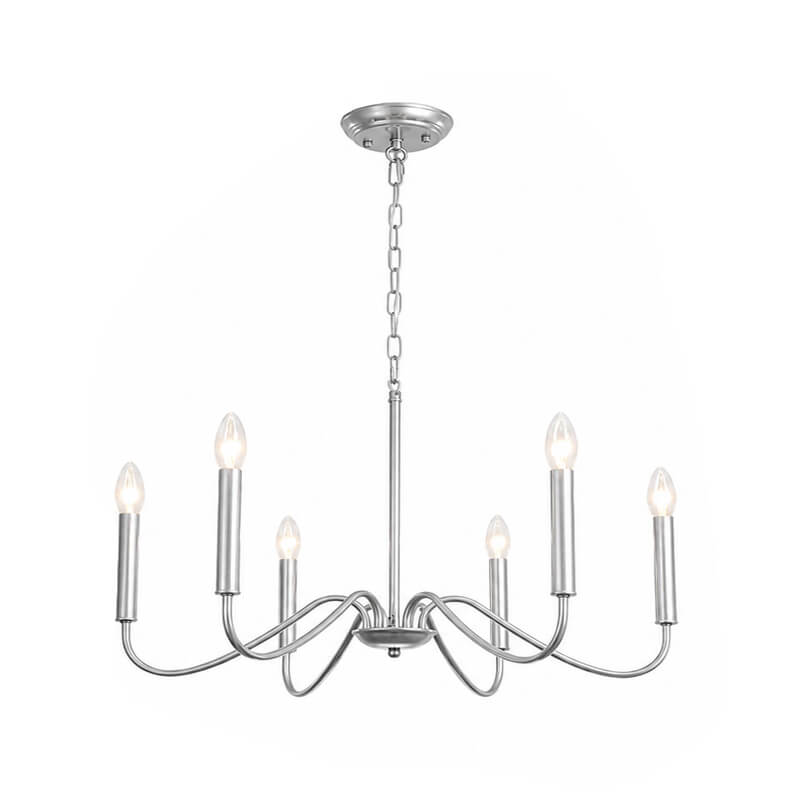 modern silver chandelier