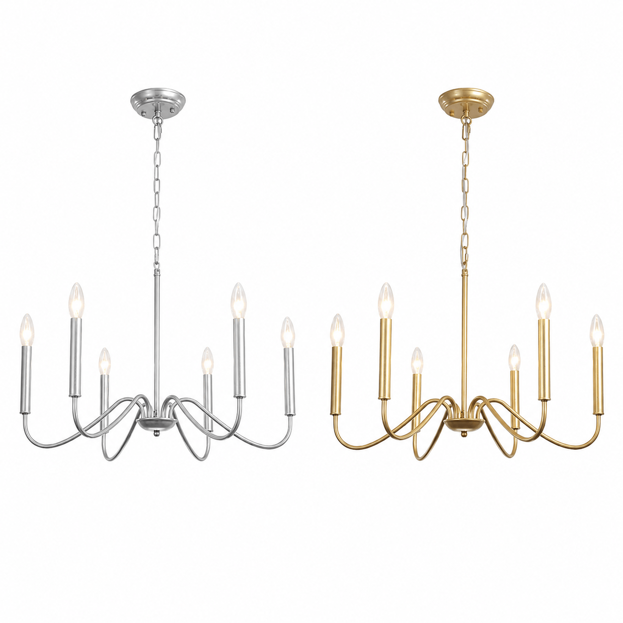 silver chandelier