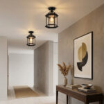 black ceiling lamp for corridor