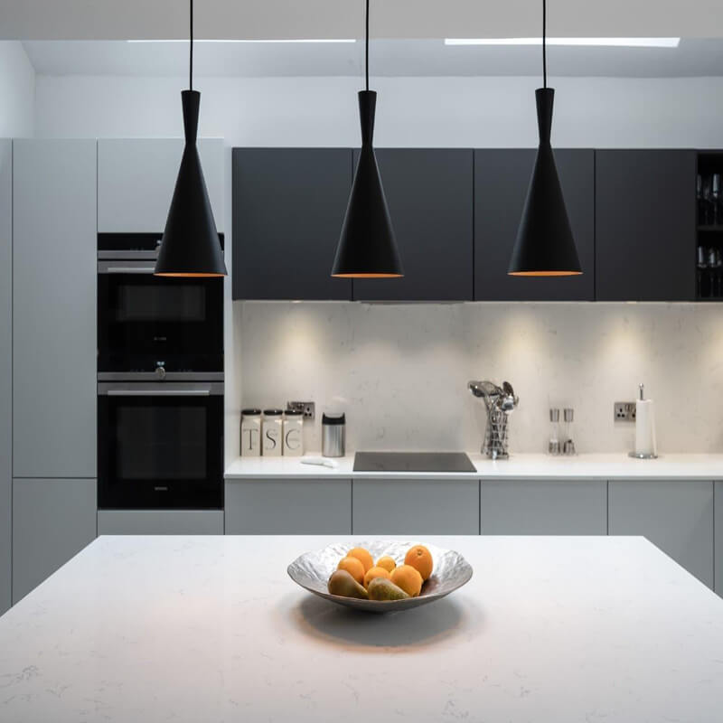 black pendant light