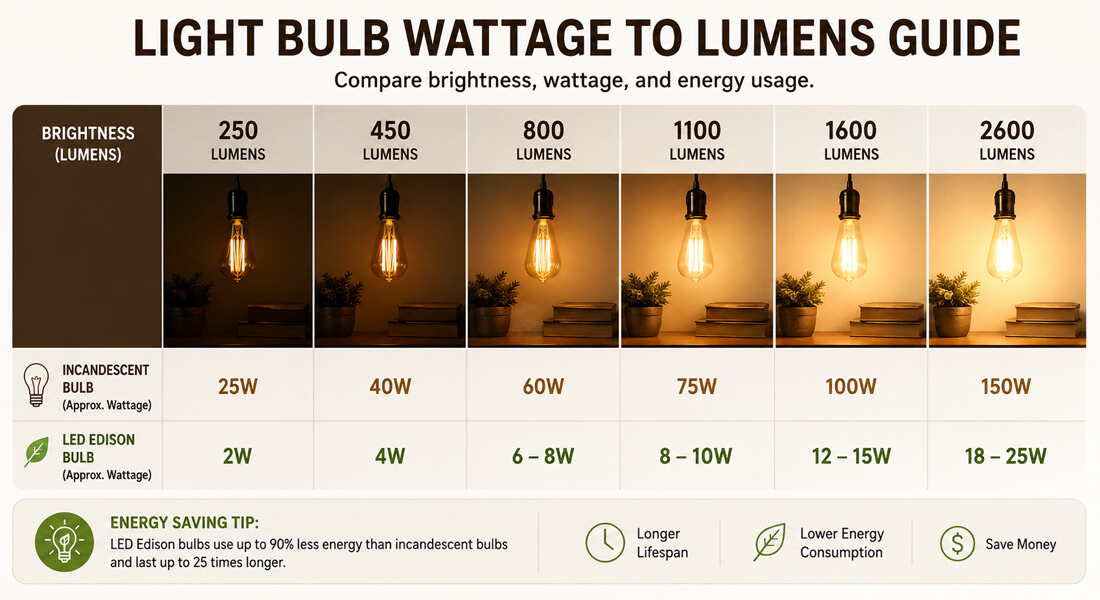 lumen for each wattage