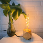 soft filament t185 bulb with wood stand