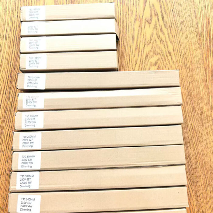t30 led filament bulb with brown box package