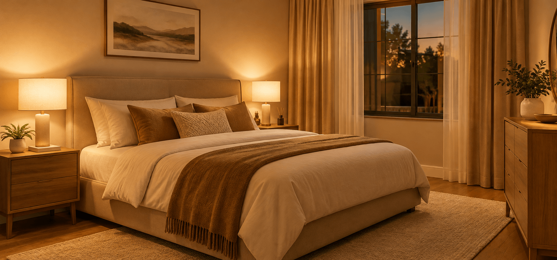 warm white light table lamp for bedroom